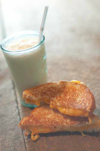 Grilled Cheese & Milkshakes-super easy kid friendly protein packed meal