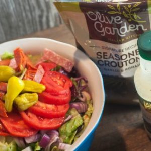 Olive Garden Salad at home-seriously so easy!