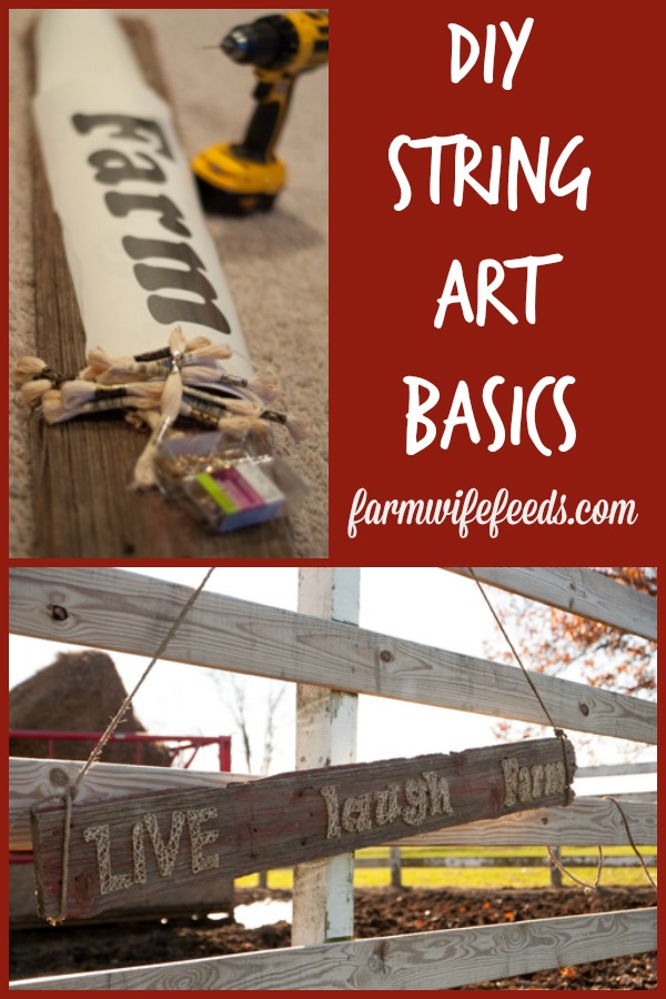 The basics of DIY String Art from Farmwife Feeds, a simple fun do it yourself project to give as a gift or for your home.