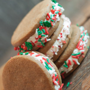 Super simple, super yummy Gingerbread Sandwich Cookies