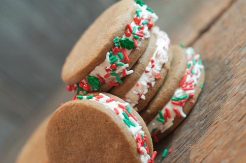 Super simple, super yummy Gingerbread Sandwich Cookies