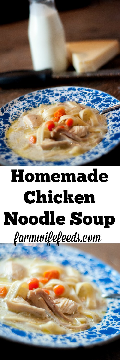 This Homemade Chicken Noodle Soup Recipe is so easy and rich with flavor.