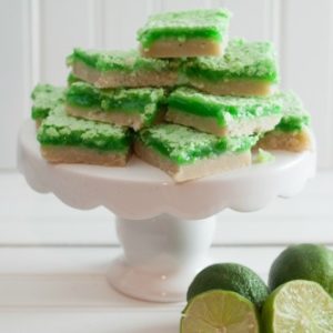 Fresh Squeezed Lime Bars, a great recipe for a sweet. tart and refreshing dessert or snack.