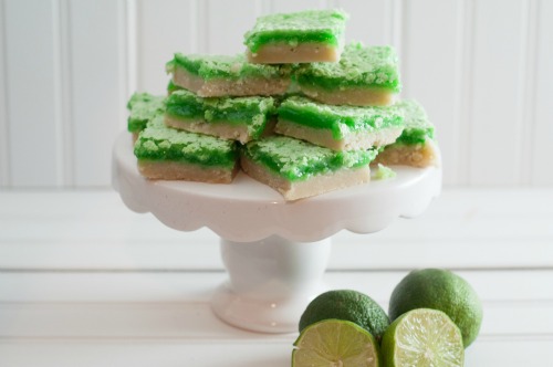 Fresh Squeezed Lime Bars, a great recipe for a sweet. tart and refreshing dessert or snack.