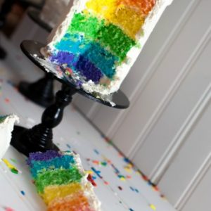 Rainbow Cool Whip Mini-Cakes - fun, easy rainbow dessert that kids love!