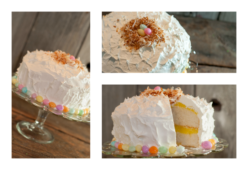 This Lemon Drop Pudding Cake is such a beautiful cake, a super simple recipe and tastes like Spring in your mouth! It's also super simple to decorate for Easter!