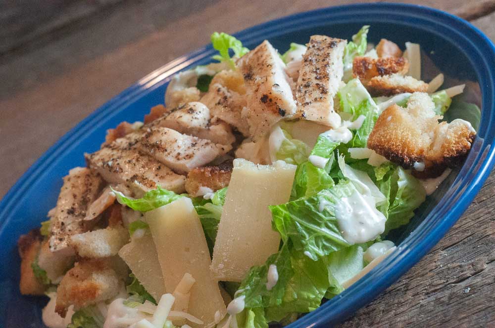 This Chicken Caesar Salad is a perfect meal with homemade croutons and grilled chicken!