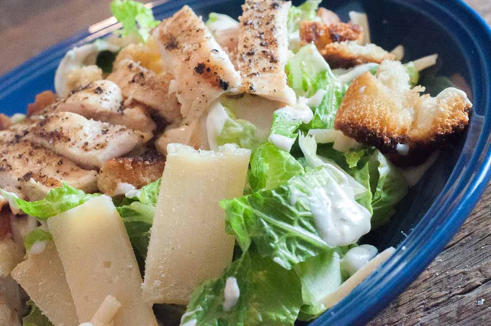 This Chicken Caesar Salad is a perfect meal with homemade croutons and grilled chicken!