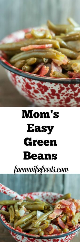 My Mom's Easy Green Beans are super simple to make, don't take a lot of time but taste like you spent all summer growing them and canning them yourself!