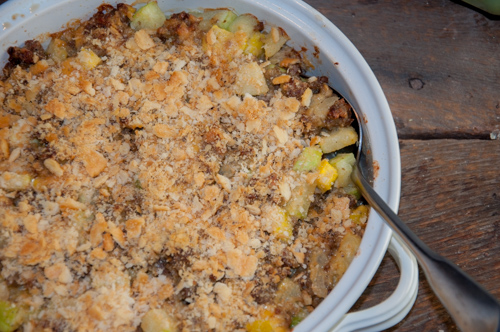 This easy baked Sausage Zucchini Casserole is perfect and includes cheese. It's a quick and easy meal or side dish. 