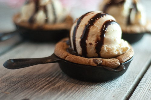 Individual Chocolate Chip Skillet Cookies are all the rage when you go out but are so easy to make at home, make your own at home any time you want and impress everyone!