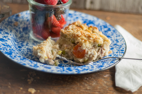 This easy Chicken Pot Pie is great baked fresh or made ahead as a freezer meal. Recipe is easy to double and uses remade pie crust.