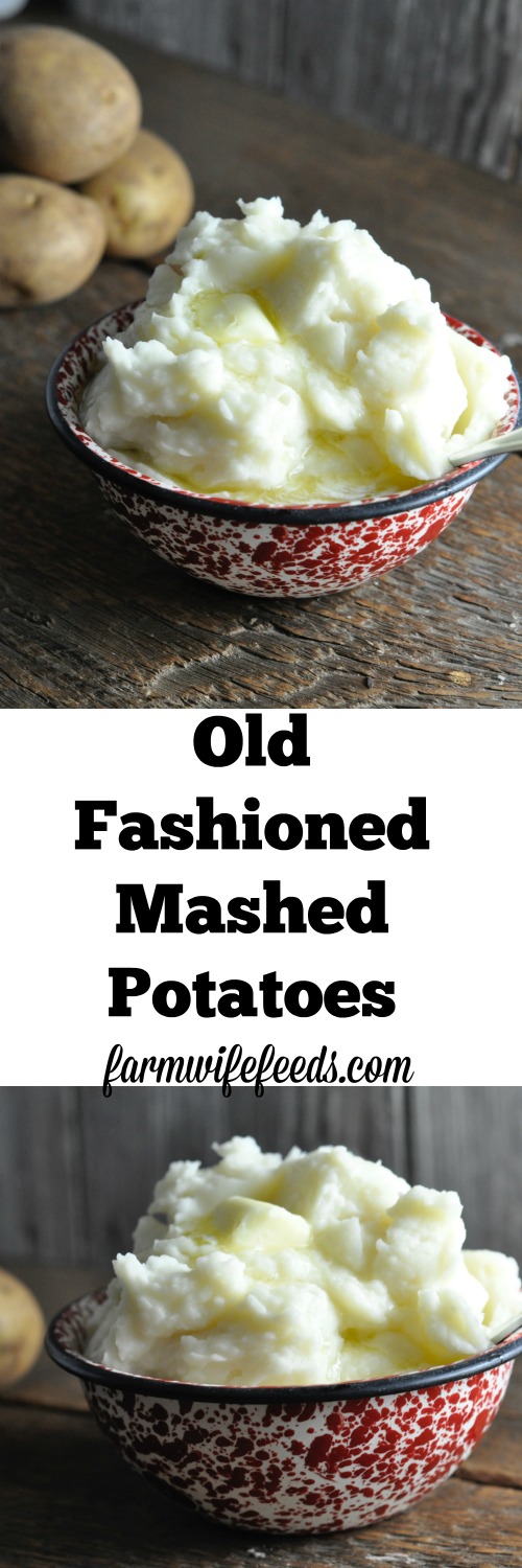 This recipe for Old Fashioned Mashed Potatoes are super simple, easy and homemade.