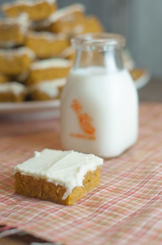 Fall Pumpkin Squares are an easy crowd pleaser, pumpkin and cream cheese icing are a great combination.