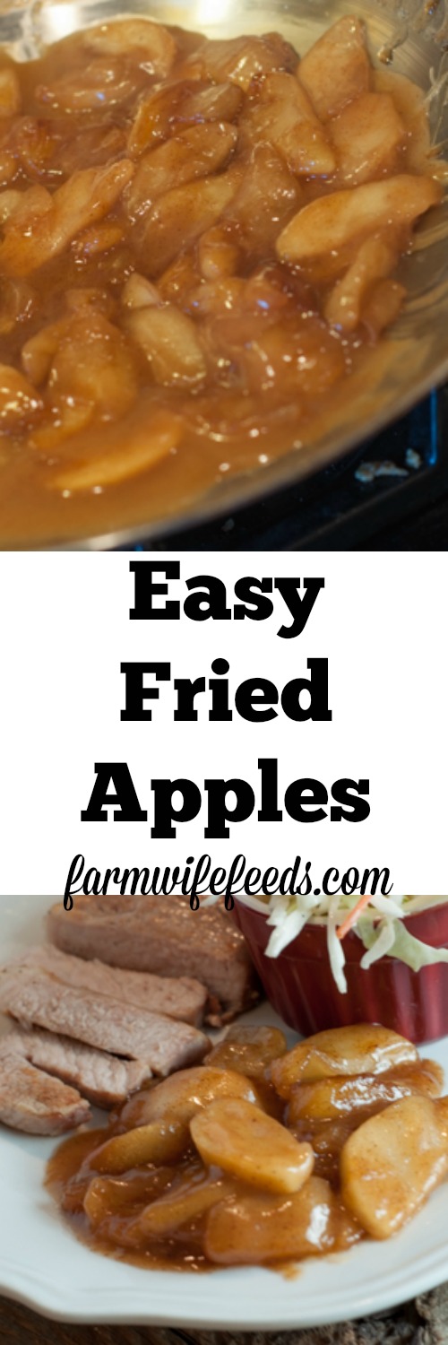 Easy Fried Apples are delicious side dish or a great dessert!