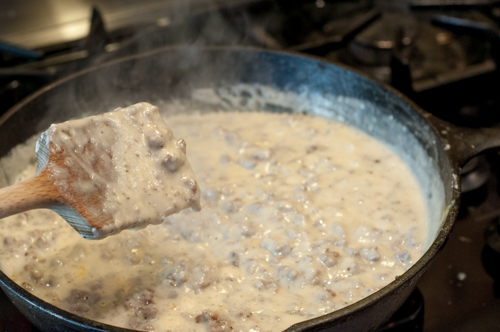 Homemade Sausage Gravy is really easy to make. Great for a weekend breakfast or a weeknight supper.