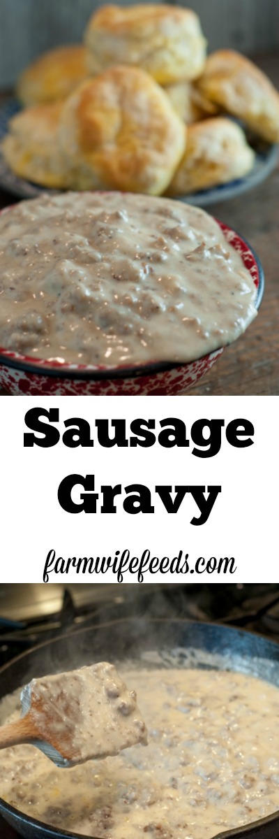 Homemade Sausage Gravy is really easy to make. Great for a weekend breakfast or a weeknight supper.