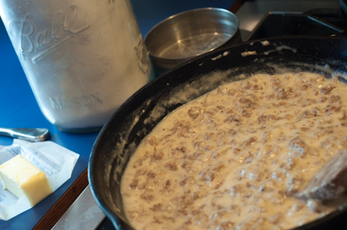 Homemade Sausage Gravy is really easy to make. Great for a weekend breakfast or a weeknight supper.