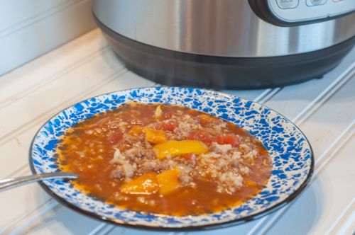 Instant Pot Stuffed Pepper Soup