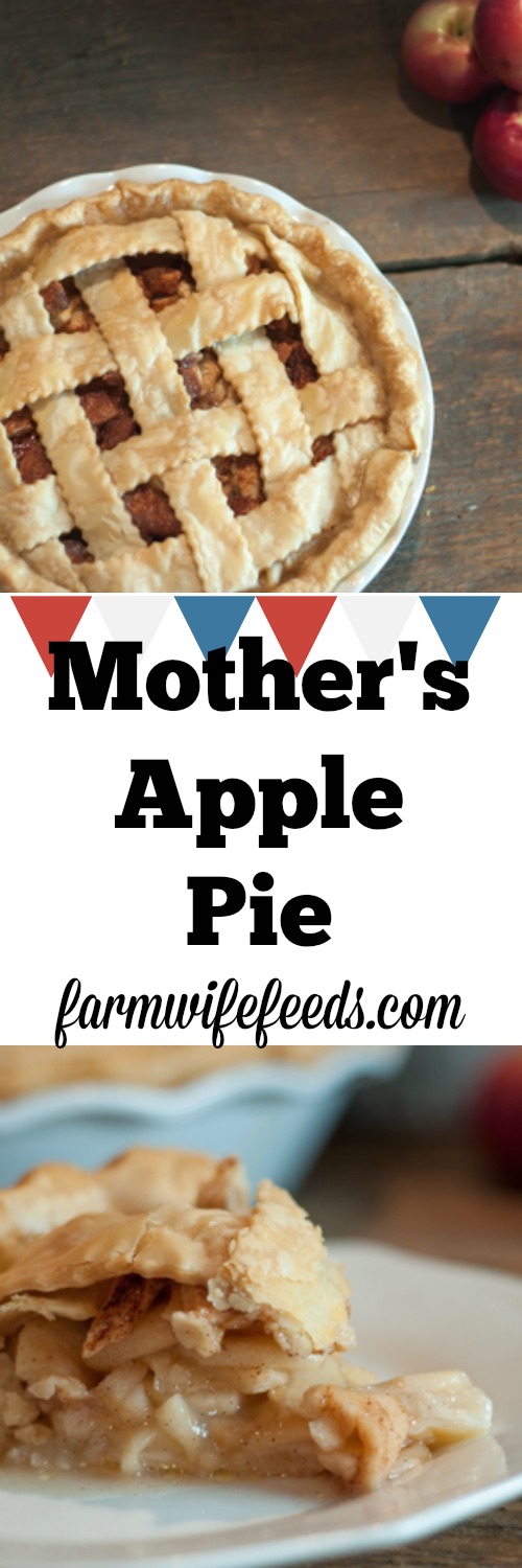 God Bless America and Mother's Apple Pie - this traditional apple pie has a twist with a creamy base layer that sweetens this pie right up!