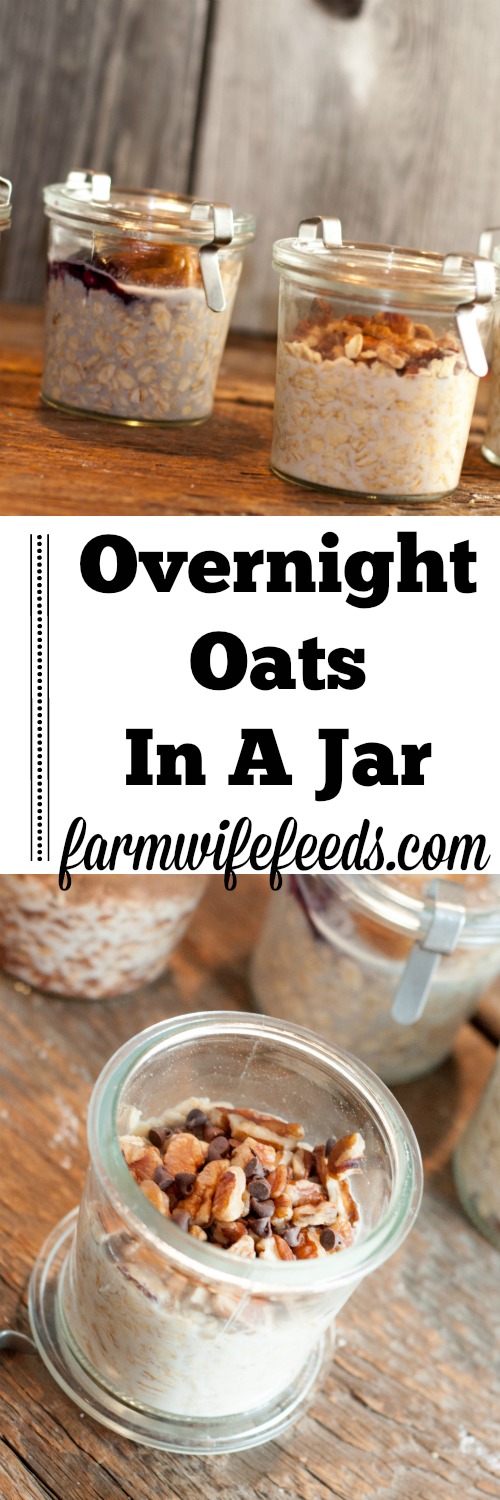 Overnight Oats In A Jar are the easiest way to make sure kids get a good start to the day even when they are running out the door!
