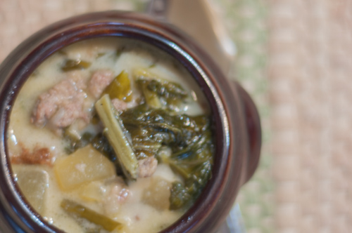 Tuscan Sausage and Kale Soup is packed with protein and all the good things Kale has to offer, a super quick stove top recipe!