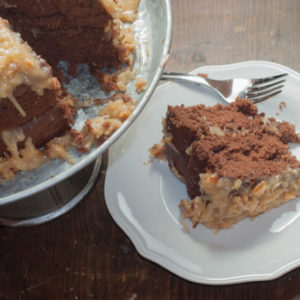 German Chocolate Cake Icing from the family recipe box of Farmwife Feeds #recipes #cake #dessert