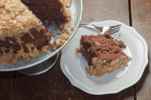 German Chocolate Cake Icing from the family recipe box of Farmwife Feeds #recipes #cake #dessert