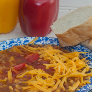 Hearty Instant Pot Stuffed Pepper Soup recipe, made totally in one pan from Farmwife Feeds