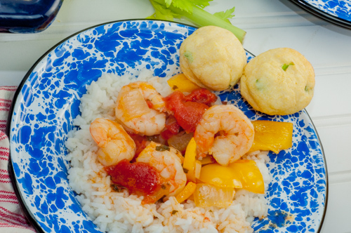 One pot Shrimp Creole I make in my dutch oven from Farmwife Feeds #recipes #shrimp #cajun