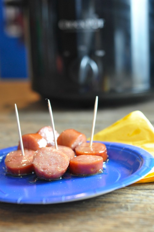 Crock Pot Smoked Sausage Bites - The Farmwife Feeds