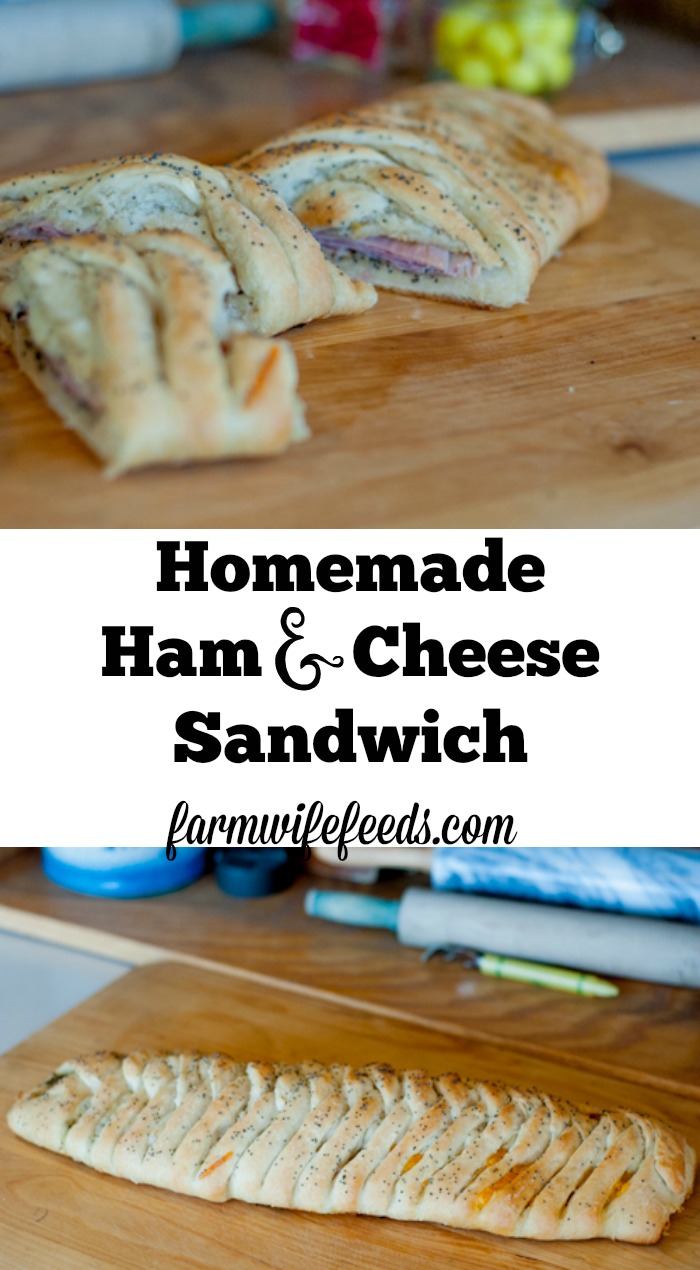Homemade Ham and Cheese Sandwich by Farmwife Feeds is an family pleasing easy meal! #recipe #homemade