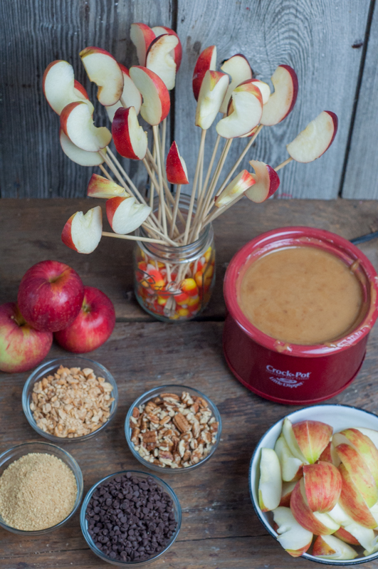 Caramel Apple Dip, serve warm with apple slices from Farmwife Feeds #recipe #crockpot #apples