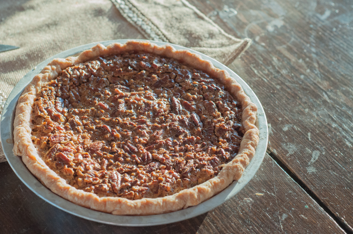 Mom's Classic Pecan Pe is a family favorite from Farmwife Feeds #pie #recipe #pecans