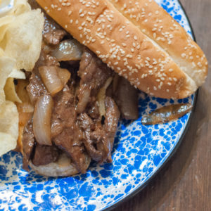 Sliced Steak Sandwiches from Farmwife Feeds are a hearty meal in sandwich form. #recipe #steak #sandwich #beef