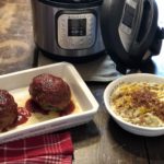 Instant Pot Meatloaf and Loaded Smashed Potatoes from Farmwife Feeds, an easy full meal in one pot. #meatloat #instantpot #potatoes