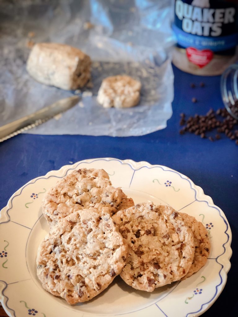 Oatmeal Ice Box Cookies from Farmwife Feeds are a great cookie dough to have on hand when you are craving a warm cookie. #oatmeal #cookie #recipe