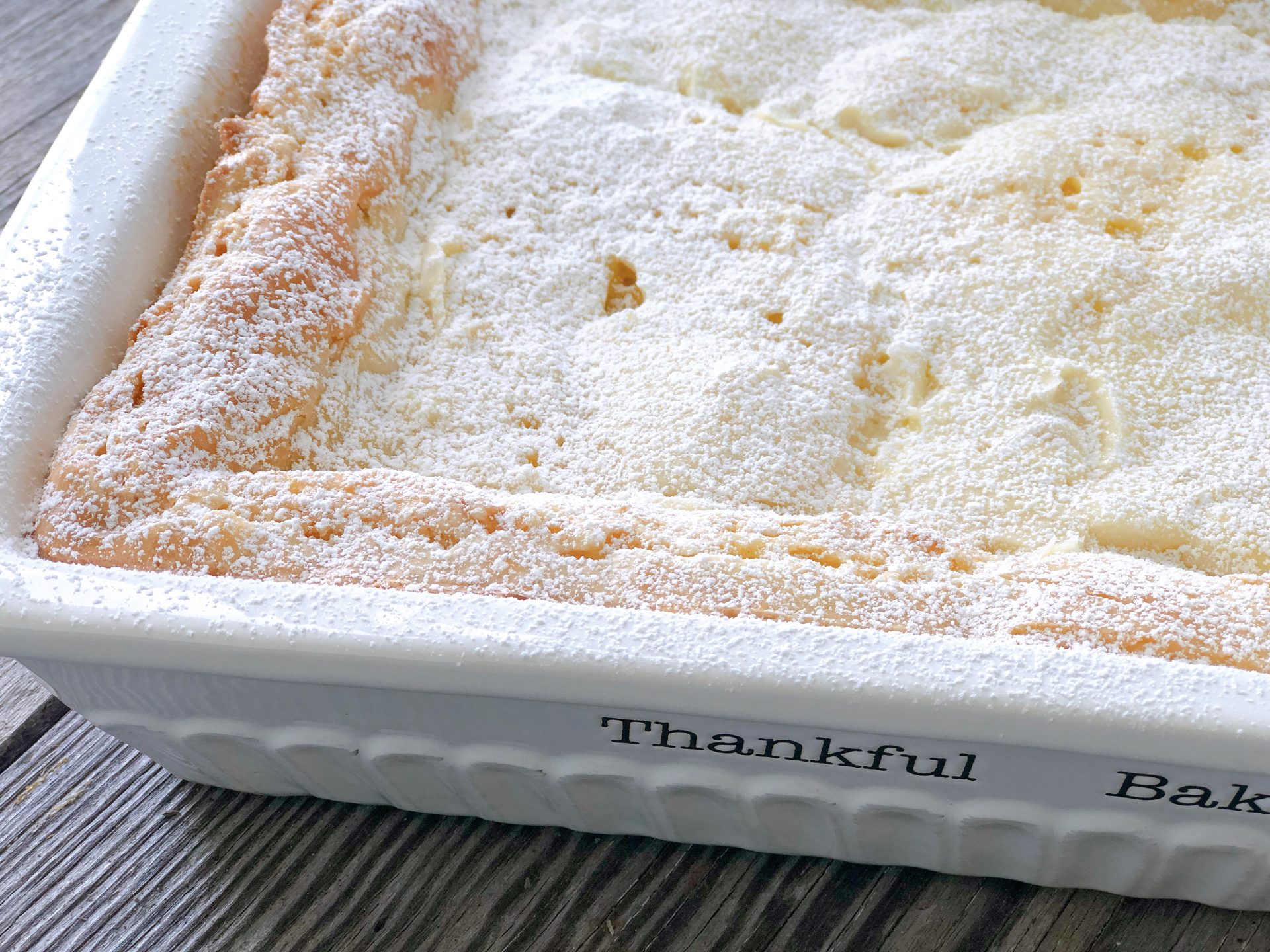 Surprise Butter Cake or Ooey Gooey Butter Cake from Farmwife Feeds is an easy dessert to whip up that everyone will love. #recipe #creamcheese #cakemix