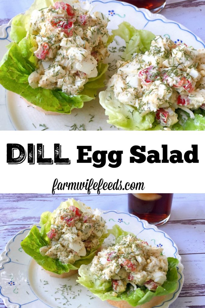 Dill Egg Salad from Farmwife Feeds is not your everyday egg salad but a simple easy recipe. #recipe #eggs #dill