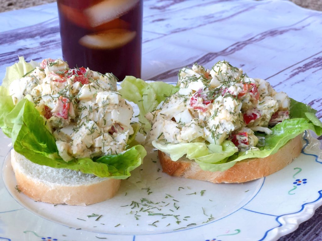 Dill Egg Salad from Farmwife Feeds is not your everyday egg salad but a simple easy recipe. #recipe #eggs #dill