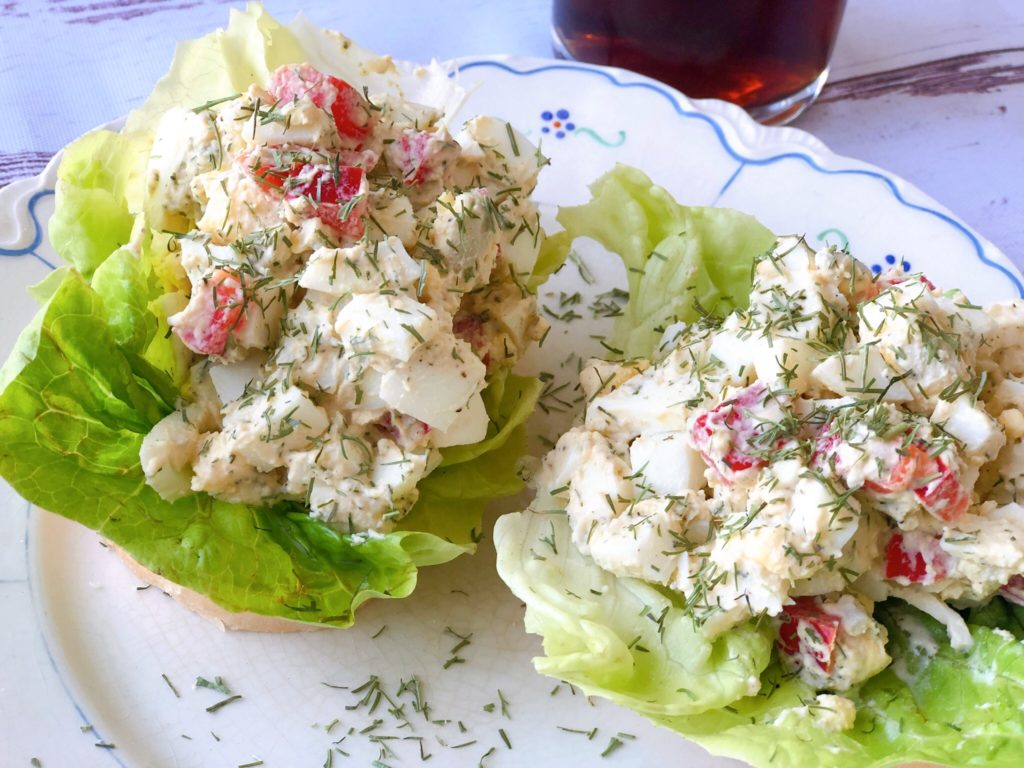 Dill Egg Salad from Farmwife Feeds is not your everyday egg salad but a simple easy recipe. #recipe #eggs #dill 
