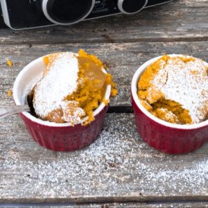 Crock Pot Pumpkin Apple Spoon Cake from Farmwife Feeds is a simple no fail fall dessert recipe to please everyone. #pumpkin #apple #crockpot #recipe