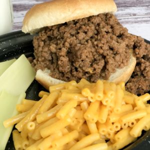 Mom's Sloppy Joes from Farmwife Feeds is a great in a hurry sandwich that pleases everyone. #hamburger #groundbeef #sandwich #easy