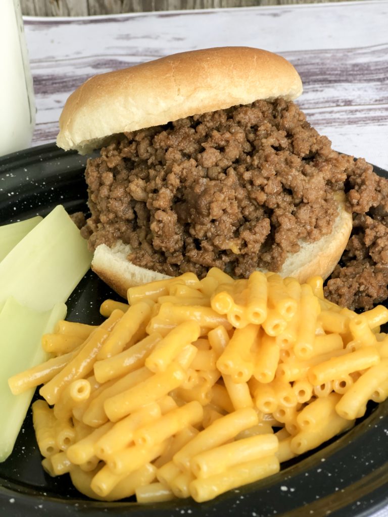 Mom's Sloppy Joes from Farmwife Feeds is a great in a hurry sandwich that pleases everyone. #hamburger #groundbeef #sandwich #easy