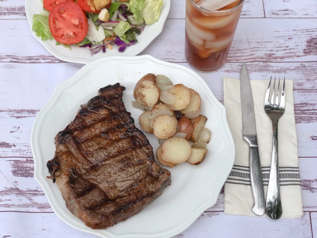 Steakhouse Grilled Steaks at Home from Farmwife Feeds, a great perfectly grilled steak right at home. #steak #grill