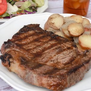 Steakhouse Grilled Steaks at Home from Farmwife Feeds, a great perfectly grilled steak right at home. #steak #grill