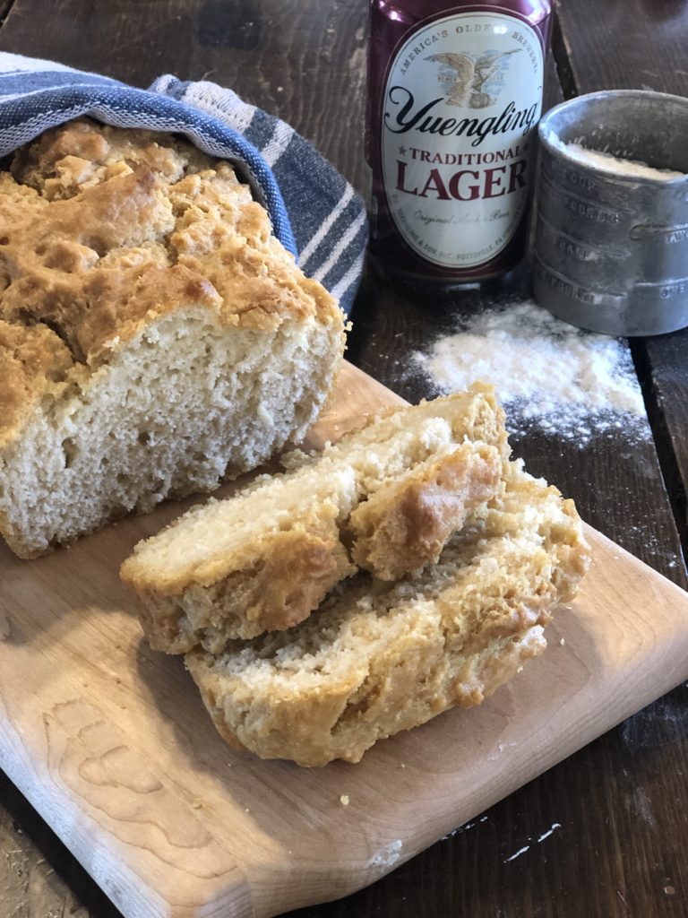 2 Ingredient Beer Bread from Farmwife Feeds, literally 2 ingredients for a delicious homemade bread. #beer #bread #homemade