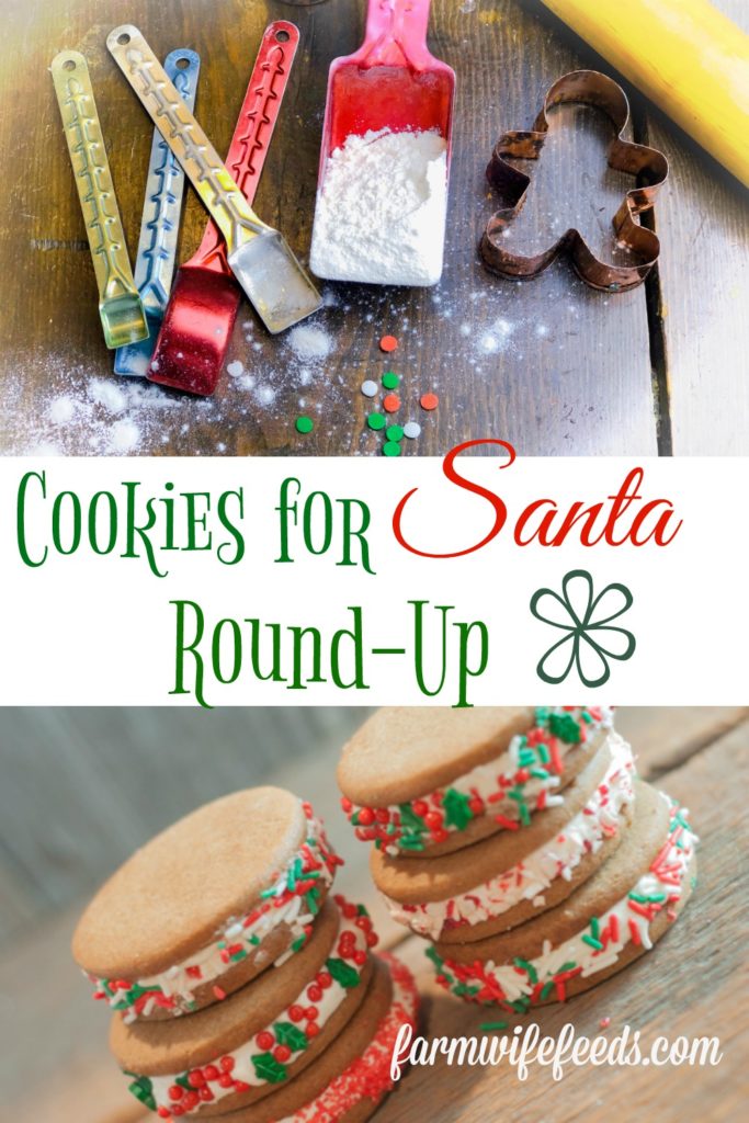 Cookies for Santa Round-Up from Farmwife Feeds, 25 cookie recipes to please any "Santa" and all the kids. #Santacookies #cookies #recipe #holiday