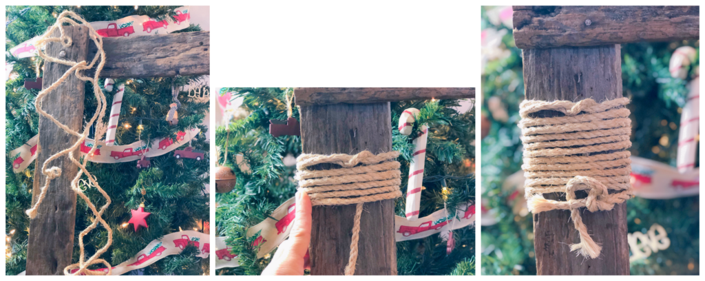 Easy DIY Christmas Card Display from Farmwife Feeds, an easy Christmas craft to display those cards from friends and family! #DIY #christmascraft #christmas