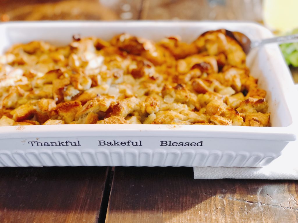 Grandma's Bread Dressing from Farmwife Feeds is a classic traditional dish made with 4 simple ingredients and seasonings. #tradition #dressing #recipe